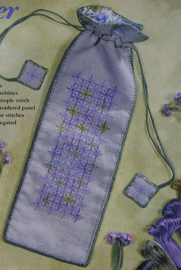 Wessex Stitchery Lavender Bag ~ Hand Embroidery Pattern