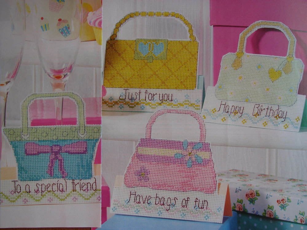 Chic Handbag Cards ~ Four Cross Stitch Charts