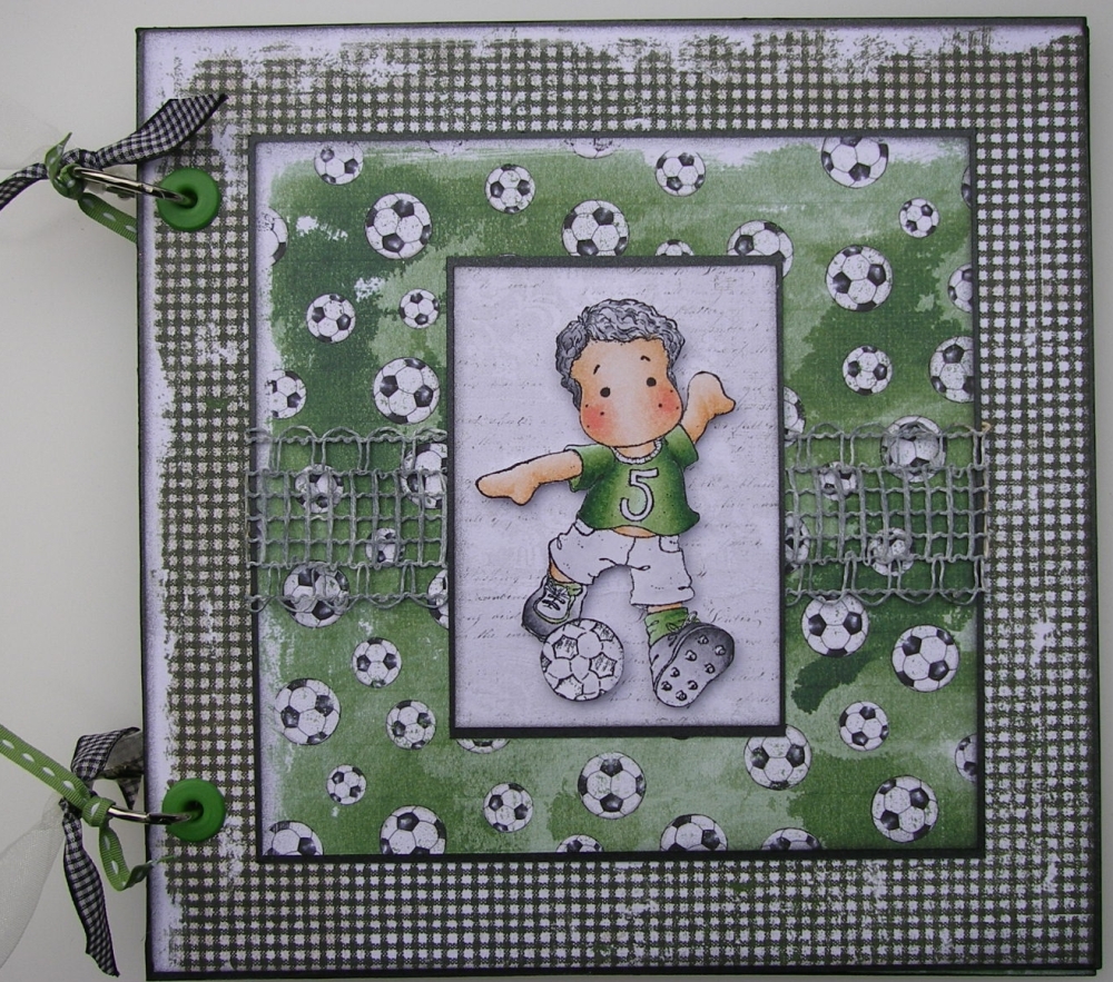 *irish footballer* OOAK Handmade Football Scrapbook Photo Memory Album