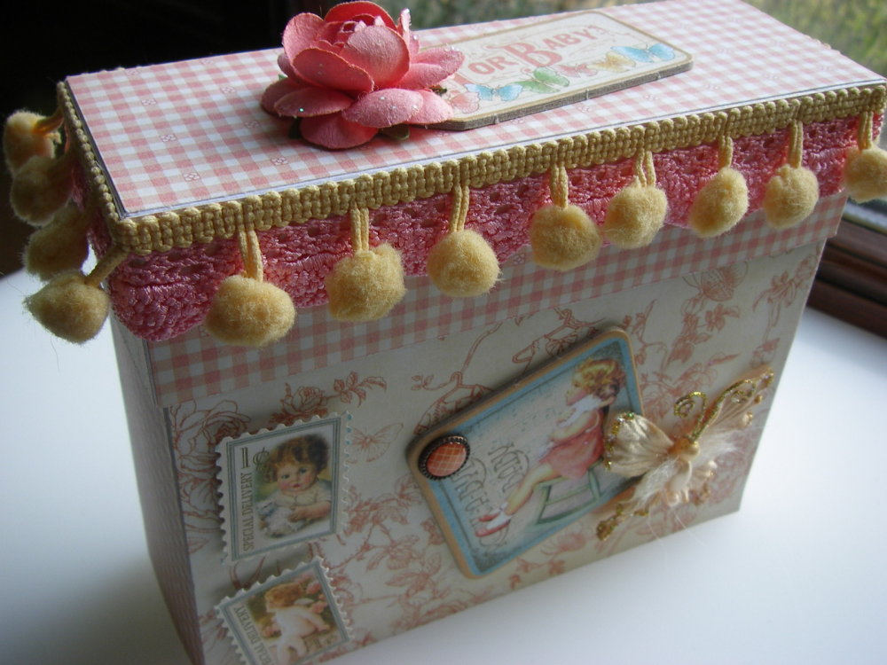 *rock-a-bye baby* OOAK Handmade Baby Girl Scrapbook Book in a Box