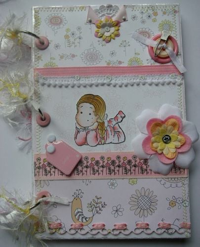 *fragile delight* OOAK Handmade Baby Girl Scrapbook Photo Album
