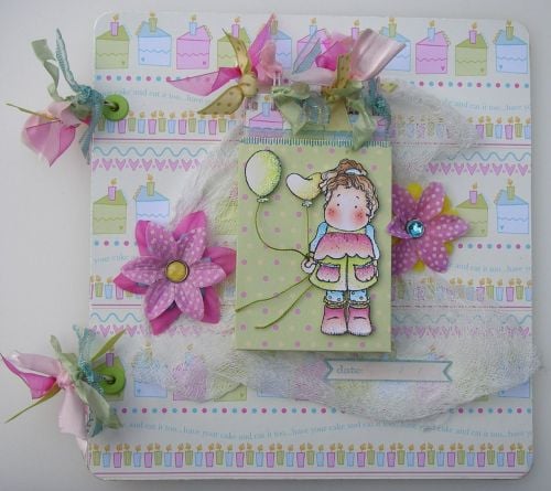 *have your cake & eat it too* OOAK Handmade Birthday Girl Photo Album