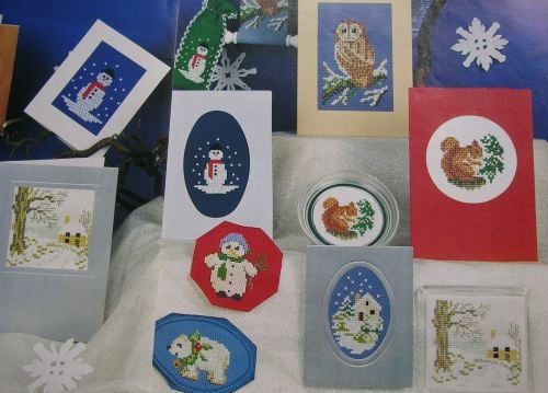 Snowy Christmas Cards ~ Seven Cross Stitch Charts
