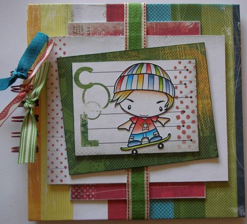 *cool skateboarder* OOAK Handmade Boy's Scrapbook Photo Album