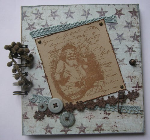 *a vintage Christmas* OOAK Handmade Scrapbook Album