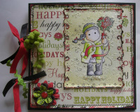 *happy holidays* OOAK Handmade Christmas Scrapbook Photo Album