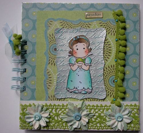 *paradise* OOAK Handmade Garden/Girl Themed Journal Album