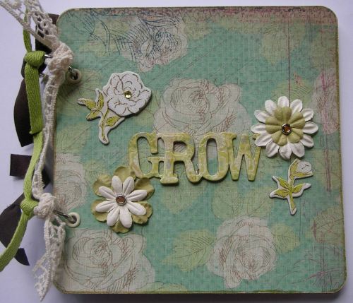*grow* OOAK Handmade Garden Scrapbook Photo Album Journal