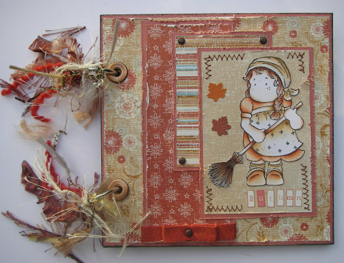 *autumn leaves* Handmade Scrapbook Album Journal