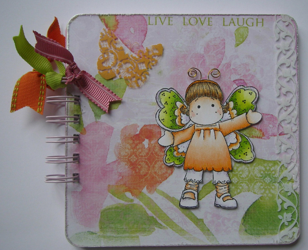 *live love laugh* OOAK Handmade Butterfly Scrapbook Album