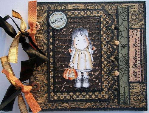 *all Hallows eve* OOAK Handmade Halloween Scrapbook Album