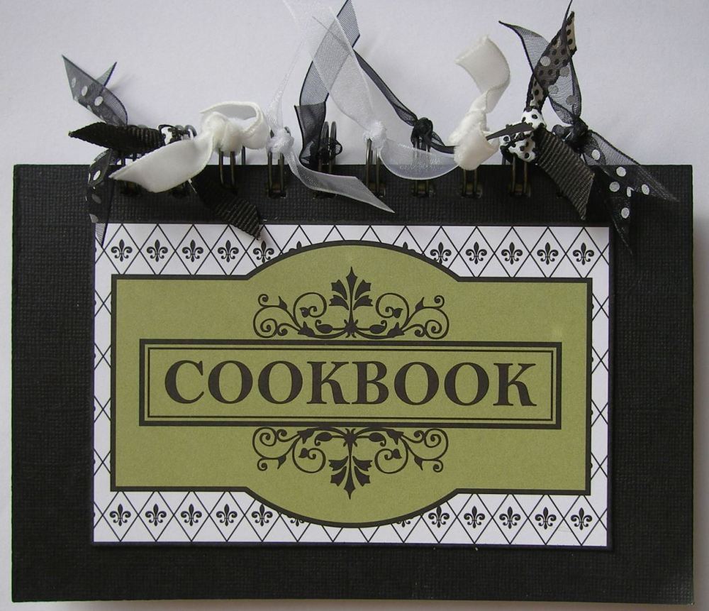 *cookbook* OOAK Handmade Mini Spiral Bound Recipe Scrapbook Album