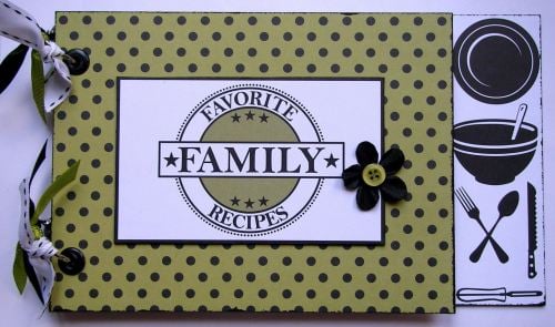 *favorite family recipes* OOAK Handmade Recipe Scrapbook Album