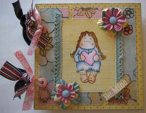 *be mine* OOAK Handmade Valentine Scrapbook Album