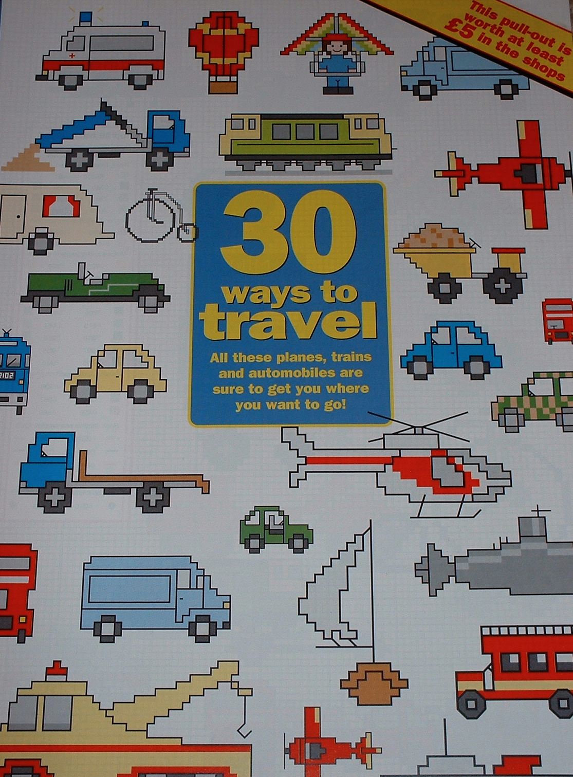 30 Transport Designs ~ Cross Stitch Charts