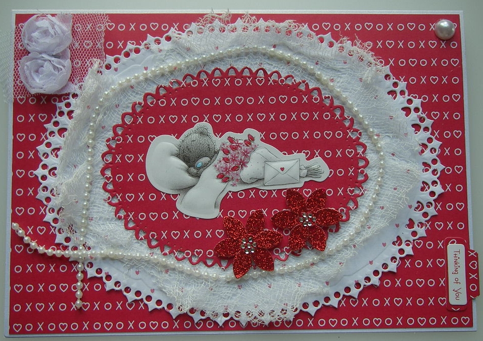 *me to you Tatty Ted ~ thinking of you* OOAK Handmade Luxury Boxed Card