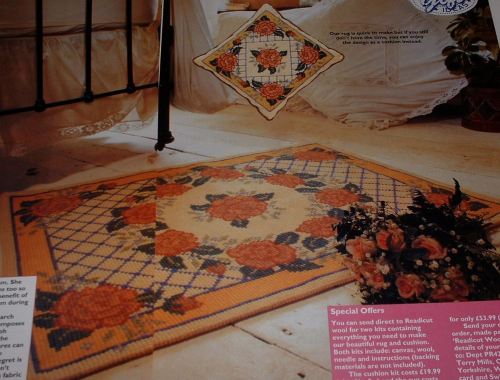 Roses Rug & Cushion ~ Needlepoint Pattern