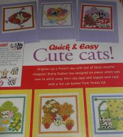 Six Cards for Cat Buttons ~ Cross Stitch Charts