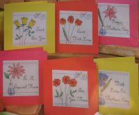 Six Floral Mother's Day Cards with Messages ~ Cross Stitch Charts