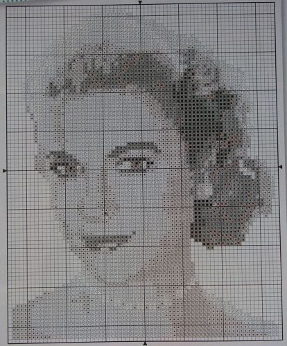 Hollywood Classic Actress: Grace Kelly ~ Cross Stitch Chart