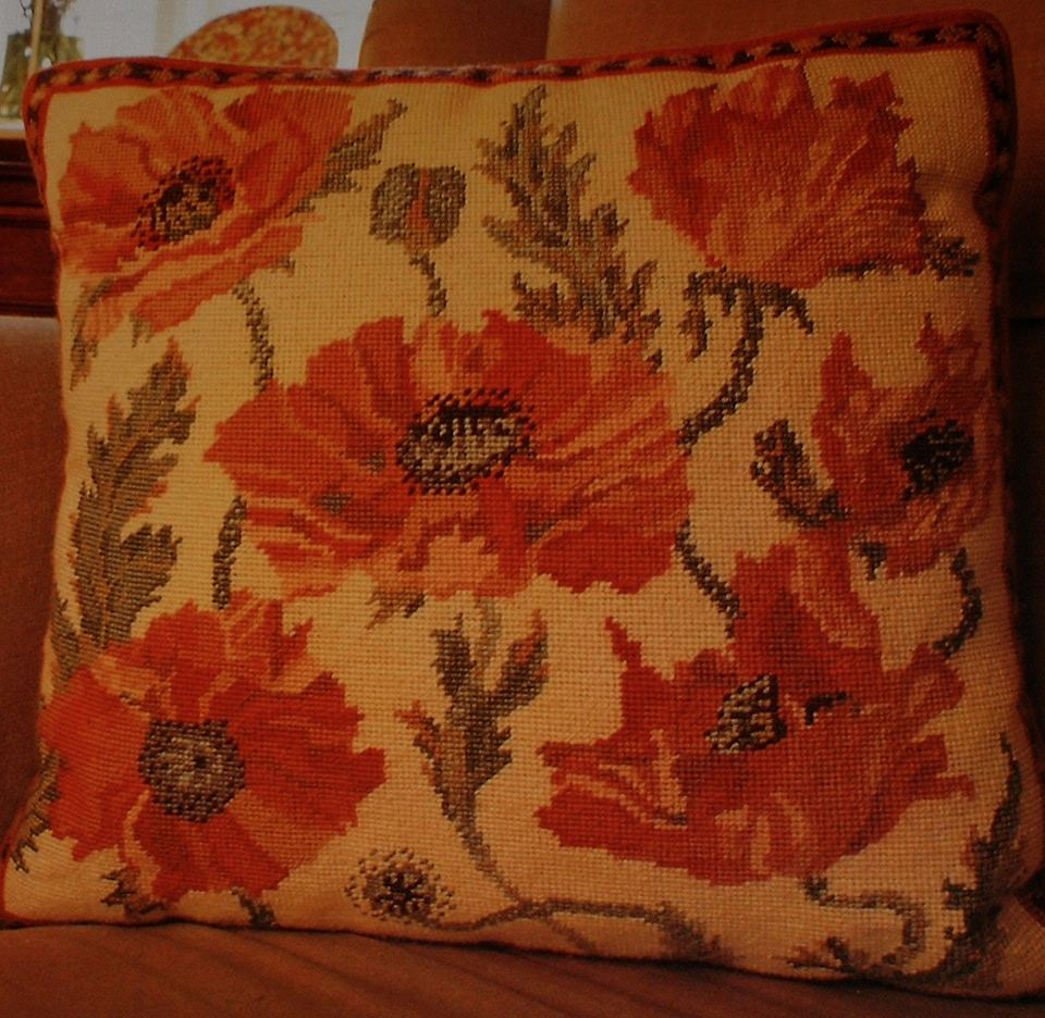 Primavera Poppies Cushion ~ Needlepoint Chart