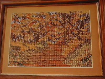 Autumn Woodland Scene ~ Cross Stitch Chart