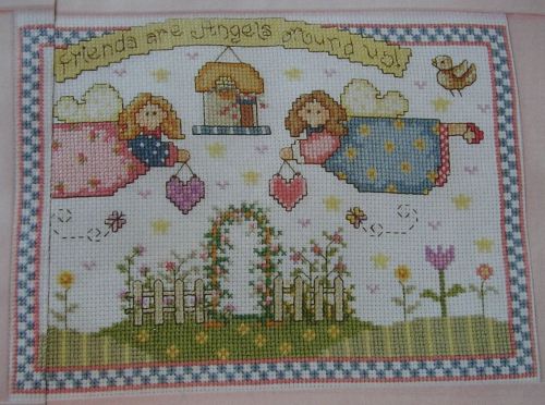 Friends Are Angels Around Us ~ Cross Stitch Chart