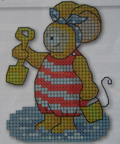 Mouse at the Seaside ~ Cross Stitch Chart