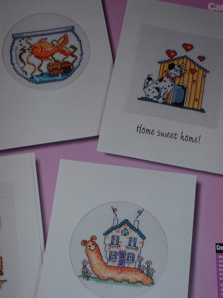 Six Animal New Home/You've Moved Cards ~ Cross Stitch Charts