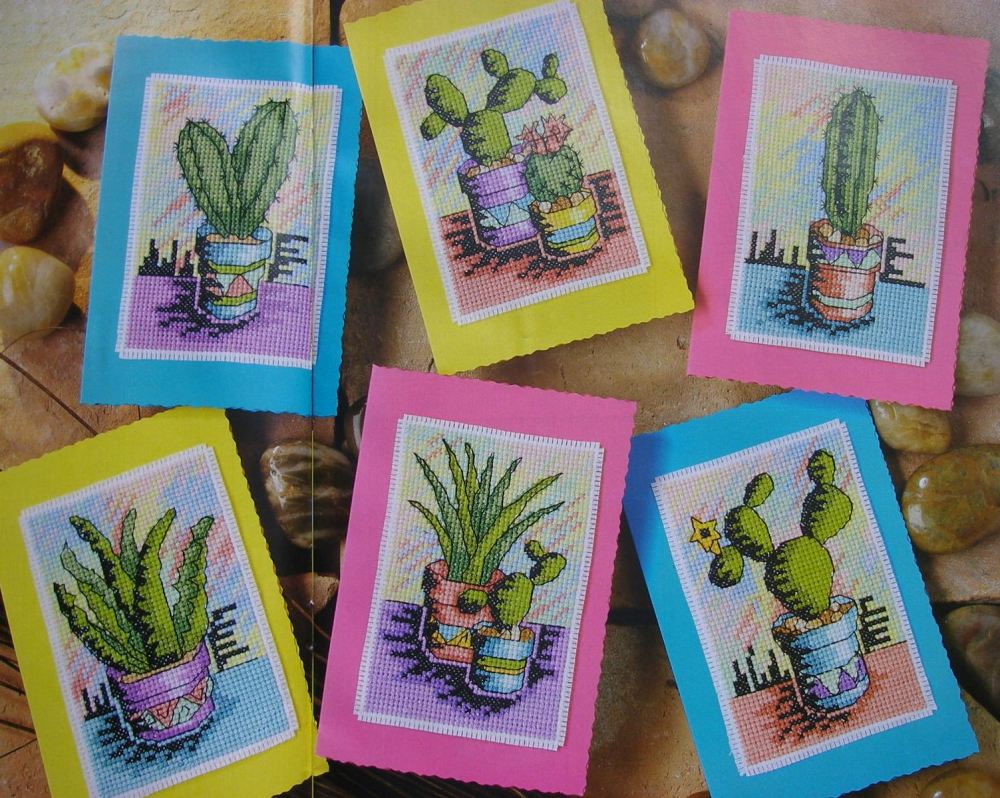 Fun Cacti Cards ~ Cross Stitch Charts