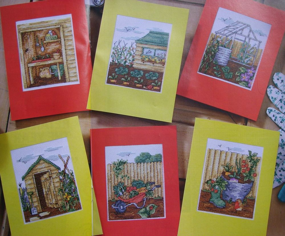 Green Fingered Gardening Cards ~ Cross Stitch Charts