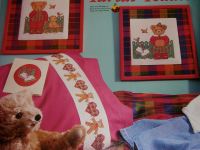 Tartan Teddy Bears & Hearts ~ Three Cross Stitch Charts