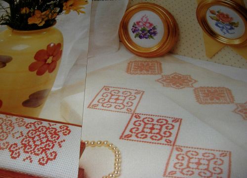 Three Posies & Two Geometric Motifs ~ Five Cross Stitch Charts