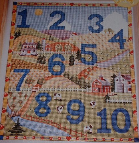 Child's Nursery Counting Sampler ~ Cross Stitch Chart