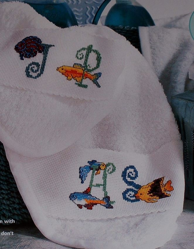 Tropical Fish ABC Alphabet ~ 26 Cross Stitch Charts