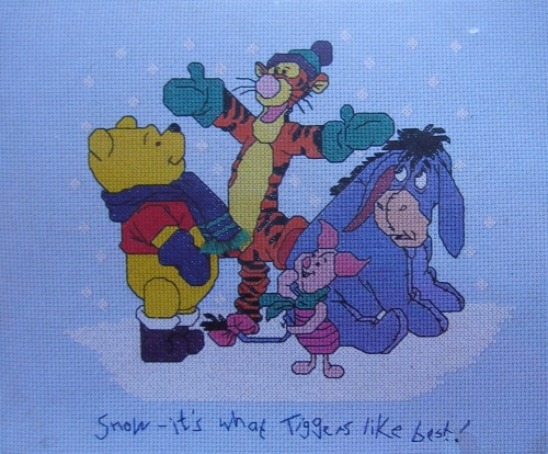 Designer Stitches: The Winnie the Pooh Collection Winter D7 ~ Cross Stitch