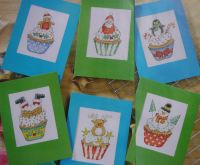 Christmas Cupcakes Christmas Cards ~ Six Cross Stitch Charts