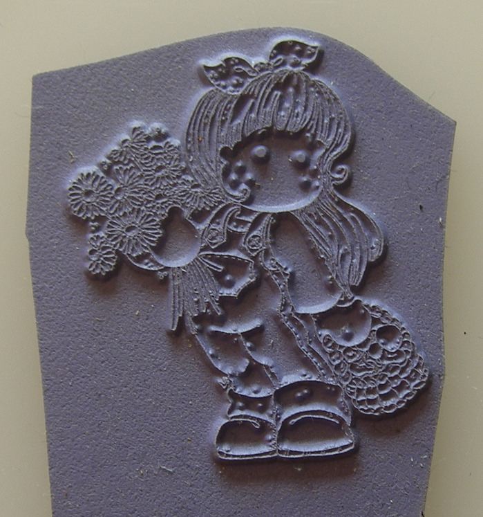 Mini Magnolia Unmounted Rubber Stamp: Tilda with Daisies & Mushrooms