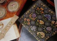 Iris Marigold Rose & Aster Cushion Coasters ~ Cross Stitch Charts
