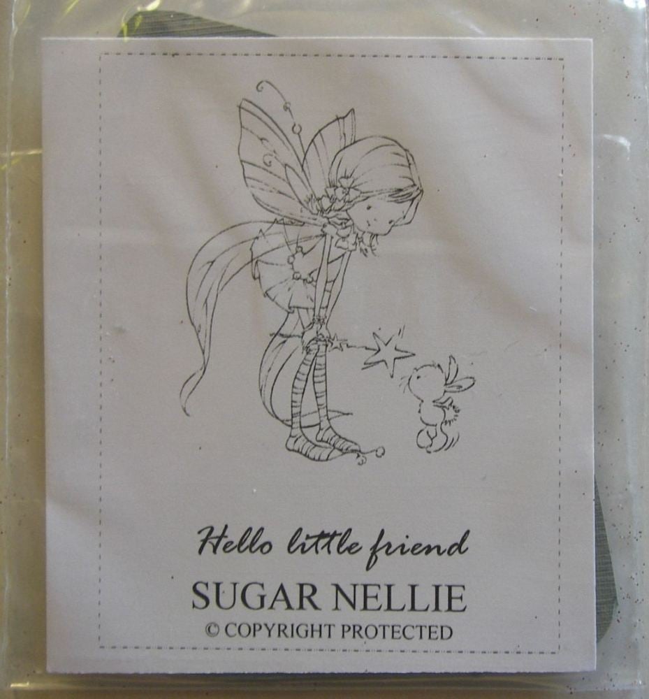 Sugar Nellie: Hello Little Friend ~ Unmounted Rubber Stamp