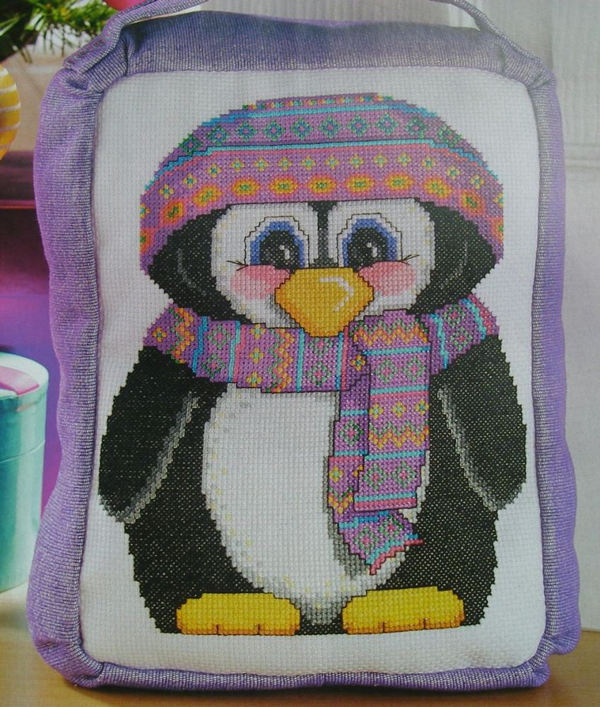 Cute Penguin Door Stop ~ Cross Stitch Chart