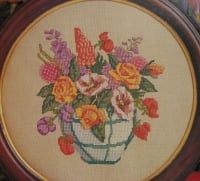 Summer Vase of Flowers ~ Cross Stitch Chart