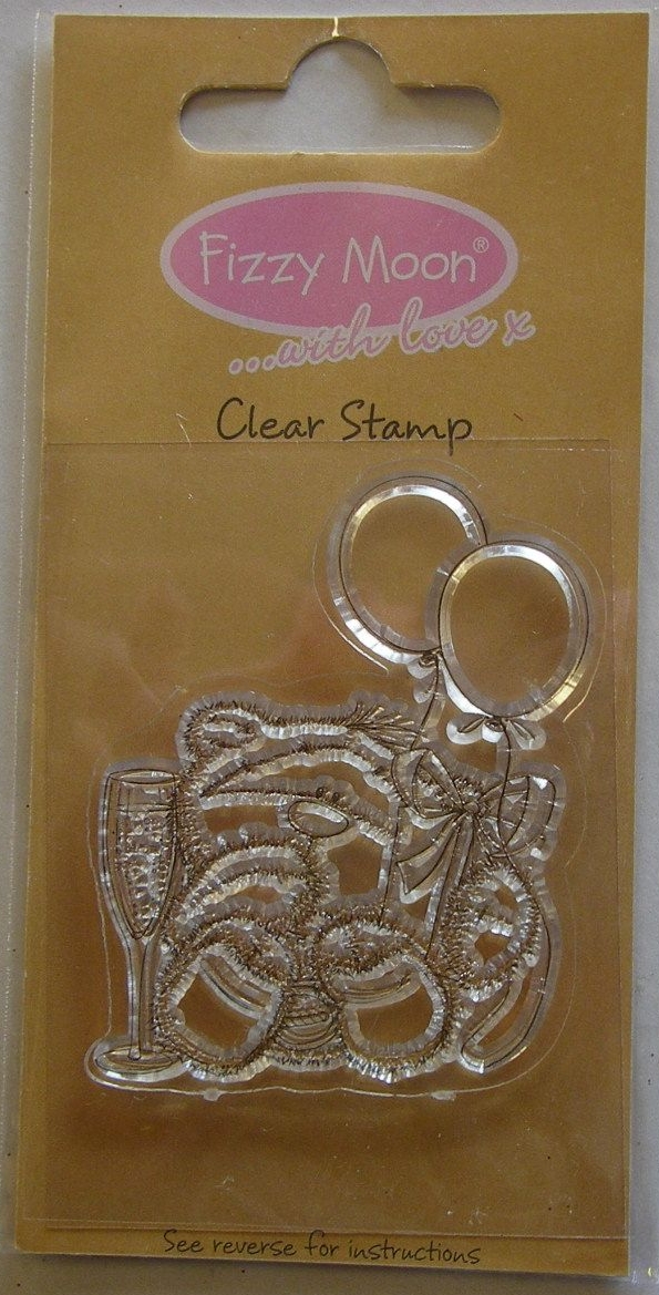 Fizzy Moon ...with love x Celebrate ~ Clear Stamp
