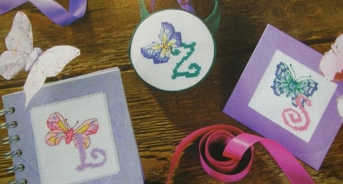 Butterfly ABC Alphabet & 0 to 9 Numbers ~ 36 Cross Stitch Charts