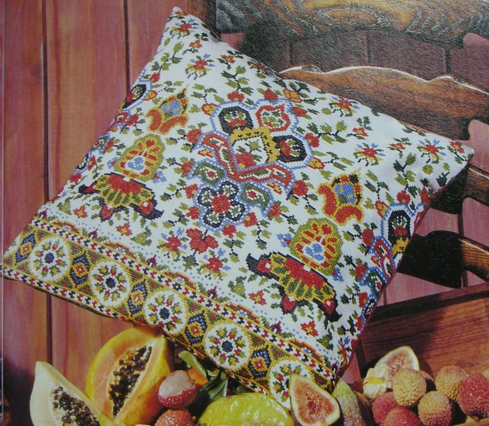 Traditional Indian Patterned Cushion ~ Cross Stitch Chart