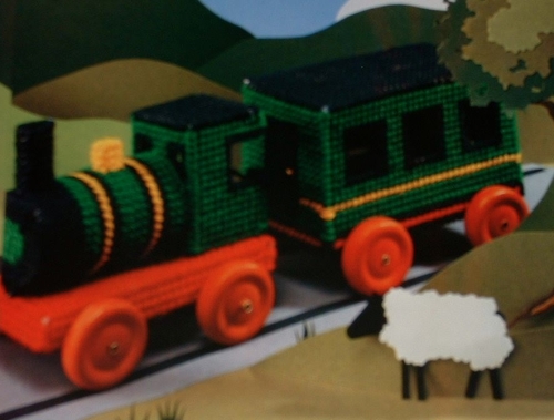 Plastic Canvas Model Train ~ Cross Stitch Chart