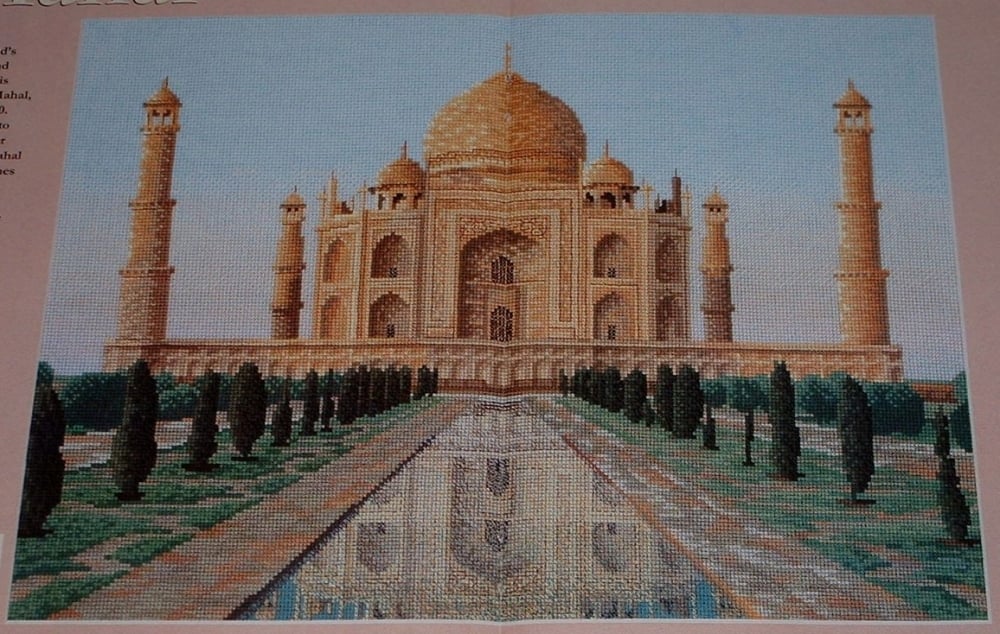 The Taj Mahal, Agra, India ~ Cross Stitch Chart