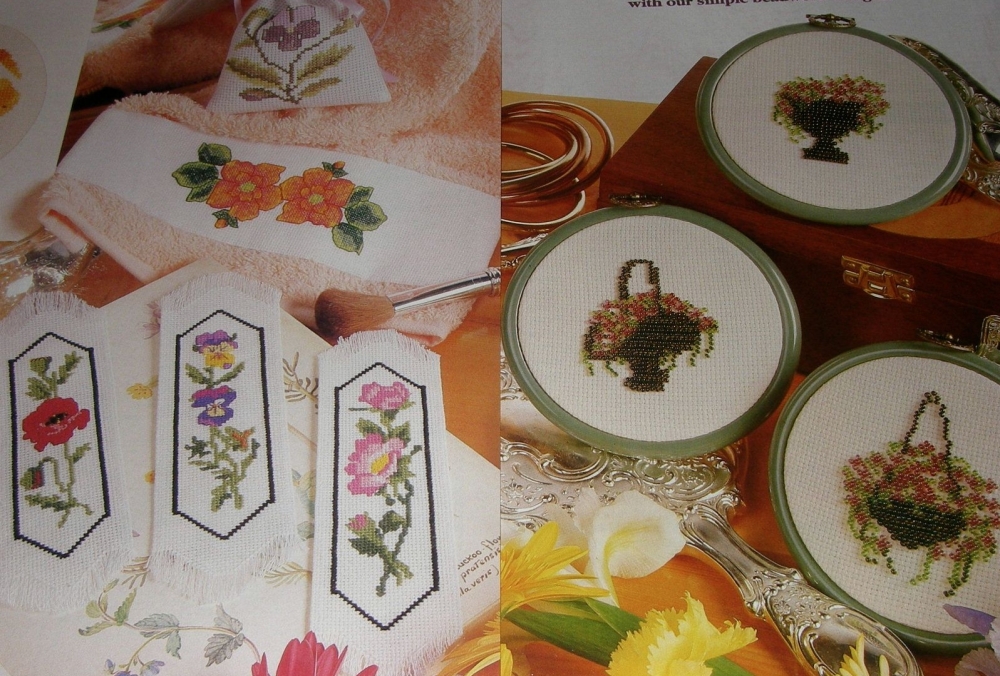 Floral Designs ~ Nine Cross Stitch / Beadwork Charts