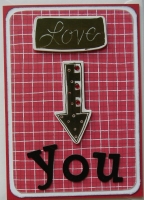 *love you* OOAK Handmade Valentine/Anniversary Card 