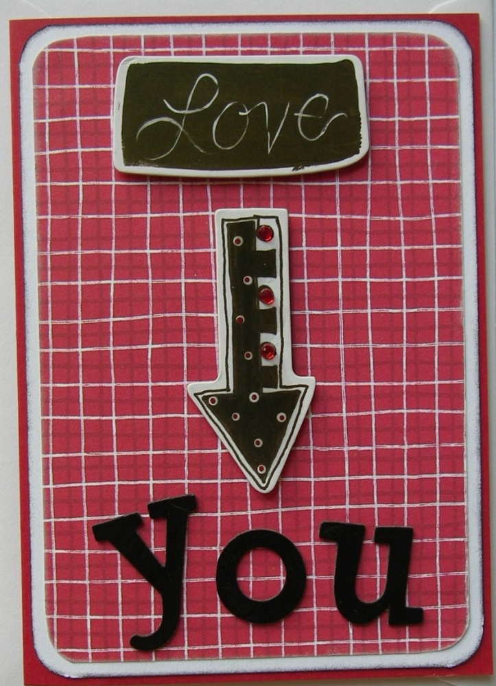 *love you* OOAK Handmade Valentine/Anniversary Card